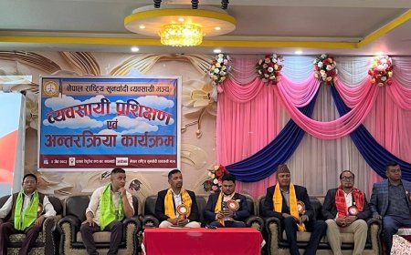 नेपाल राष्ट्रिय सुनचाँदी व्यवसायी मञ्चको व्यवसायी प्रशिक्षण एवं शान्ति सुरक्षा सम्बन्धी कार्यशाला गोष्ठी सम्पन्न