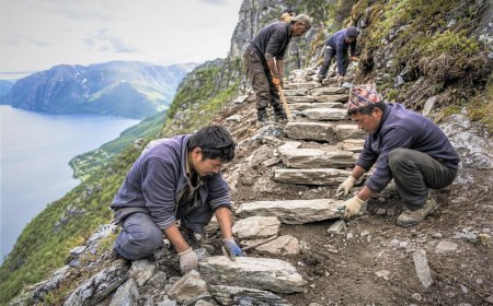 नर्वेका पहाडी बाटो बनाउने काममा नेपाली शेर्पाको सीप विश्वभर चर्चामा
