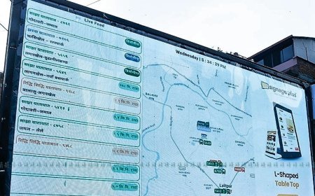 पुल्चोक बसस्टपमा रियल-टाइम बस ट्र्याकिङ बोर्ड स्थापना, यात्रुलाई सहजता हुने आशा