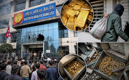 जेन–जी आन्दोलनमा १८ किलो सुन चोरी : बैंकले राहत नदिएको भन्दै राष्ट्रिय वाणिज्य बैंकको केन्द्रीय कार्यालय घेराउ