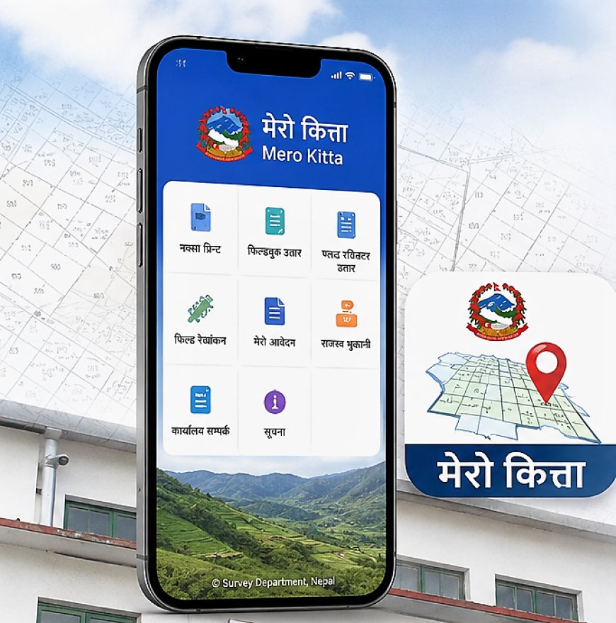 नापी विभागको ‘मेरो कित्ता’ मोबाइल एप सार्वजनिक, जग्गासम्बन्धी सेवा अब घरबाटै