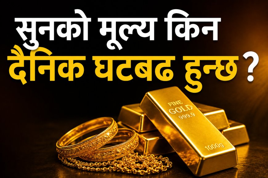 सुनको मूल्य किन दैनिक घटबढ हुन्छ ? यस्ता छन् ६ प्रमुख कारण