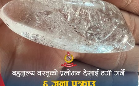 बहुमूल्य वस्तुको प्रलोभन देखाएर ठगी गर्ने आरोपमा  ६ जना पक्राउ