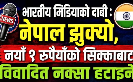 भारतीय सञ्चारमाध्यमको दाबी: ‘नेपाल झुक्यो’, नयाँ १ रुपैयाँको सिक्काबाट विवादित नक्सा हटाइने