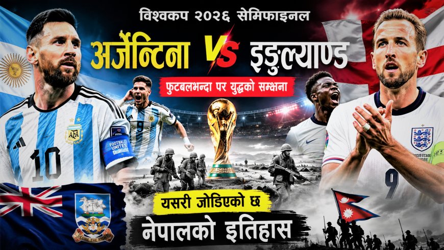 अर्जेन्टिना–इङ्गल्याण्ड सेमिफाइनल : फुटबलभन्दा पर युद्धको सम्झना, यसरी जोडिएको छ नेपालको इतिहास