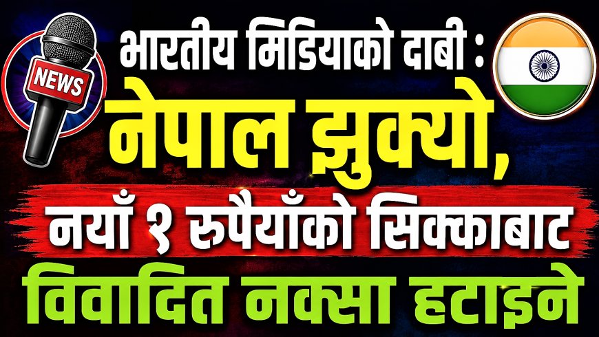 भारतीय सञ्चारमाध्यमको दाबी: ‘नेपाल झुक्यो’, नयाँ १ रुपैयाँको सिक्काबाट विवादित नक्सा हटाइने