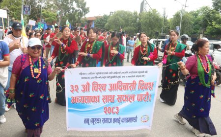 आदिवासी दिवसमा निकालिएको सांस्कृतिक र्‍याली (तस्विरसहित)